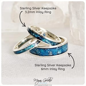 Keepsake Inlay Ring - Sterling Silver