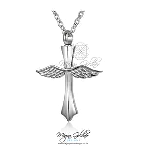 Keepsake Urn Winged Cross Necklace