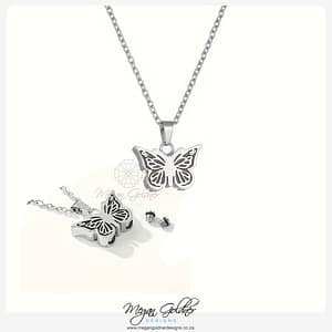Keepsake Urn Filigree Butterfly Necklace