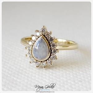 Keepsake Starburst Pear Ring